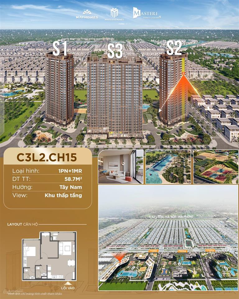 Bán 2pn đông nam hiếm có tại toà s2. giá tts chỉ 3.5 tỷ. 0922 432 *** để được hỗ trợ