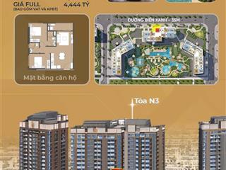 Bán gấp căn 2 phòng ngủ góc tầng trung đẹp ban công đông nam, cụm đẹp nhất northern square