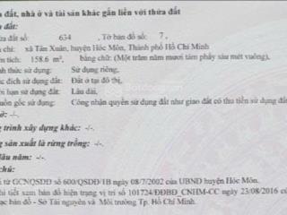 Chính chủ cần bán đất tân xuân 3, hóc môn, hồ chí minh