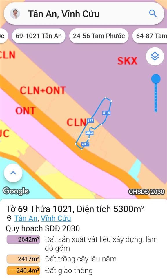 Bán 5,3 sào mặt tiền đường cộ cây xoài, tân an, vĩnh cửu, đồng nai