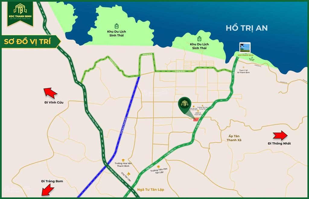 Bán đất ở, cạnh ubnd xã thanh bình, trảng bom, đồng nai