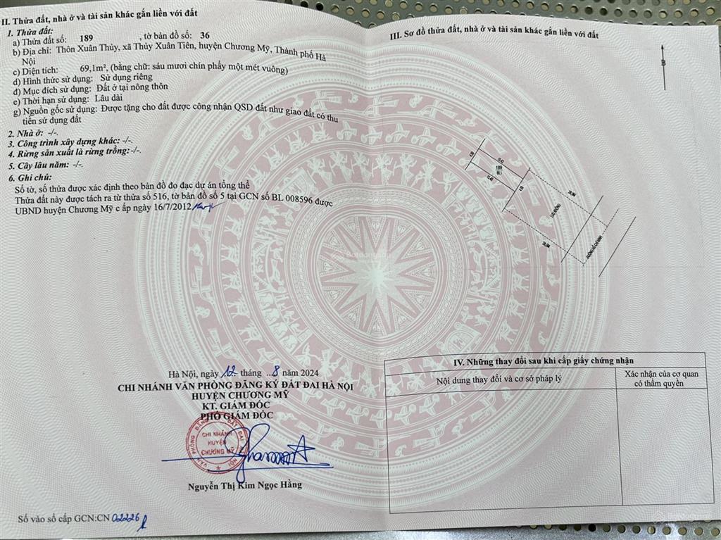 Bán 200m2 nhà đất ở 3 sổ tại xuân mai hà nội