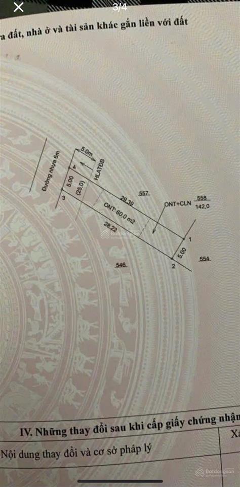 Bán đất trung tâm an tây bến cát 5x29m, 60m2 thổ cư đường nhưạ thông 6m giá 1tỷ450 thương lượng