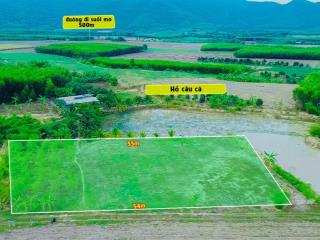 Lô đất cực vuông vắn 1667 m2 ngang 54 m nở hậu 55 m, nằm 1 phần trong diện tích hồ câu cá, qh 2