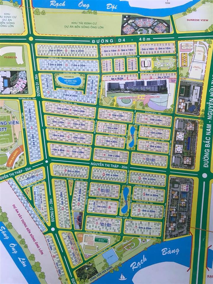 Bán đất nền tại him lam kênh tẻ, diện tích 90m2 giá 19,8 tỷ .