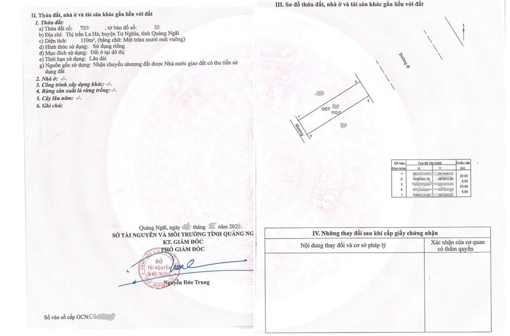 Bán 02 lô liền kề đường 32m (trần kiên) thị trấn la hà, tư nghĩa  giá chỉ 1,95 tỷ/lô