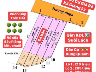 Đất vườn thổ cư giá cực rẻ xã giang ly  khánh vĩnh