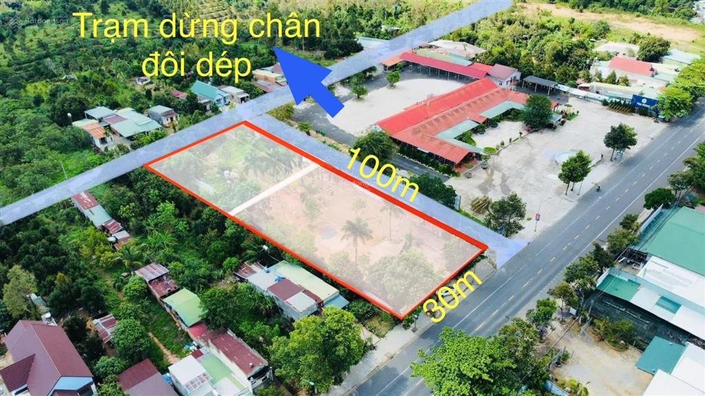 Lô đất vip 3 mặt tiền quốc lộ 20 chỉ 600 triệu/m, dt 3000m2, gồm 200m2 thổ cư