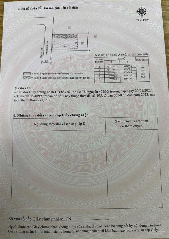 Nhà nghỉ dưỡng trung tâm phường 2tp bảo lộc diện tích 253m2 ngang 10,5m nở hậu 11,5m dài 23,5m