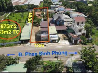 Nhà, đất 2 mặt tiền phan đình phùng giá ngộp đầu tư  đất 13x90(1.075m2) 353m2 thổ cư 8,6 tỷ