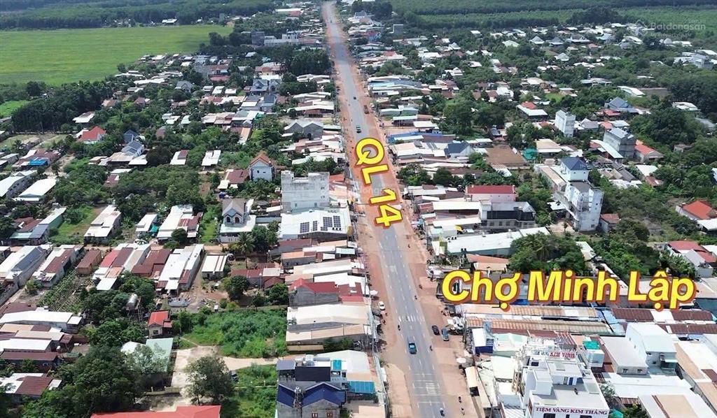 Bán đất nền dt 756 chợ minh lập, 350 triệu, 300m2, sổ sẵn có bank vay, mặt tiền rộng