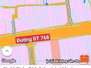 Bán đất 100m2, đường 768, thạnh phú, vĩnh cửu, 16 triệu / m2