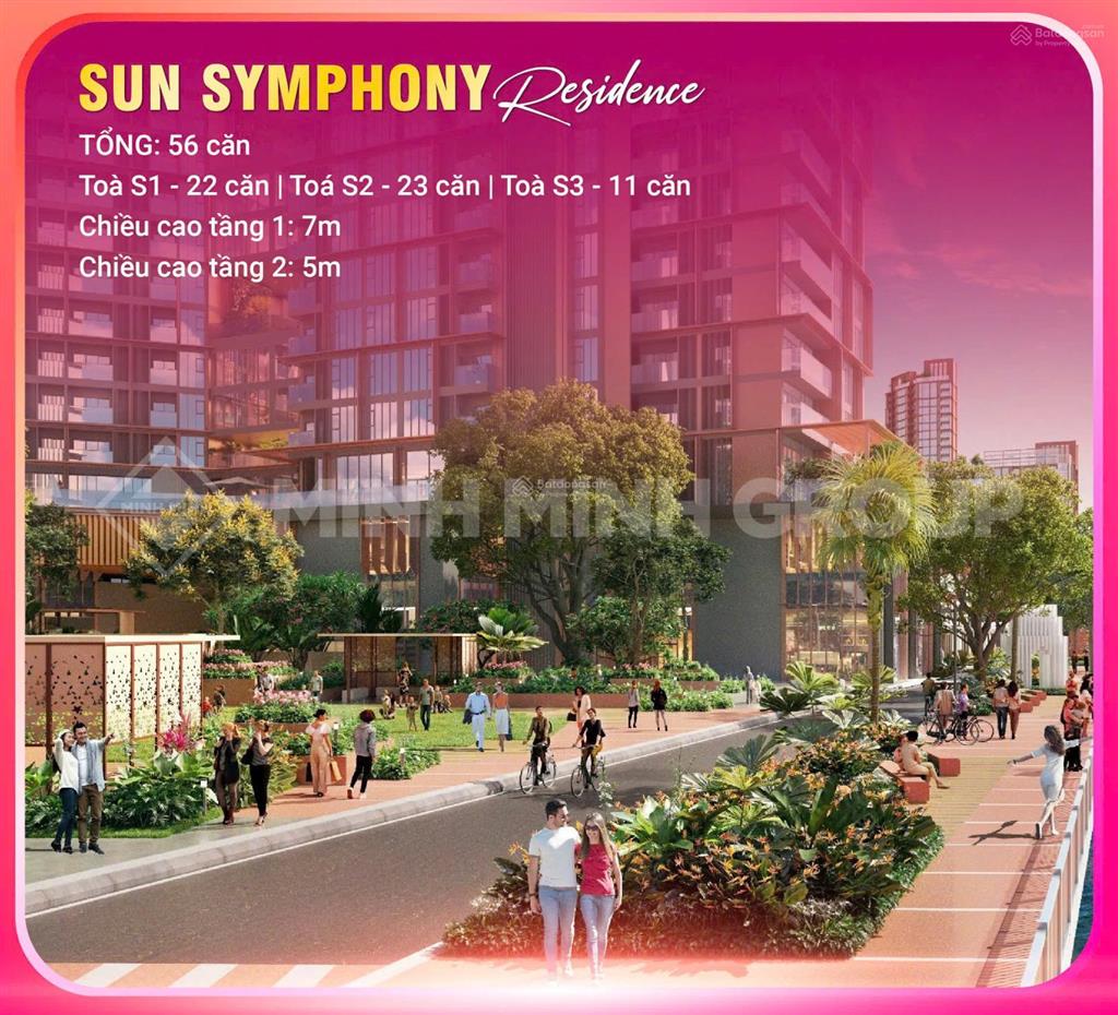 Shophouse khối đế sun symphony view sông hàn, view pháo hoa mặt đường 27m trần hưng đạo