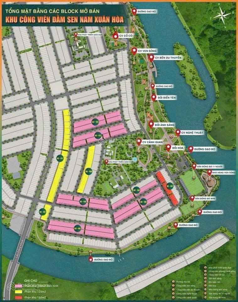 Đất villa view sông, đất nền đầm sen, nam hòa xuân