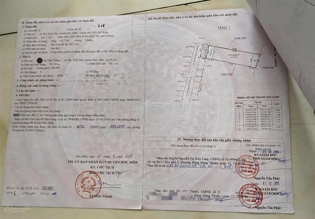 Bán nhà tân thới nhì 29, hóc môn, diện tích 5x21, giá 2,9 tỷ