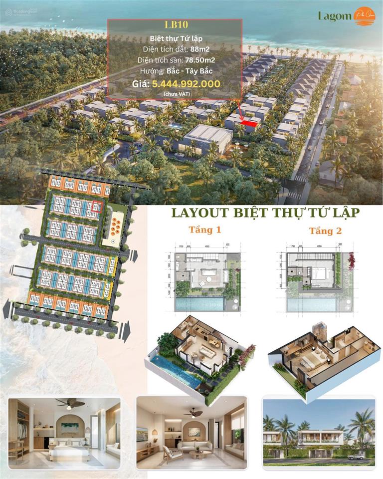 Bán biệt thự dự án mặt biển bãi trường, cạnh novotel phú quốc chỉ từ 6,1 tỷ full giá, full nt 4 sao