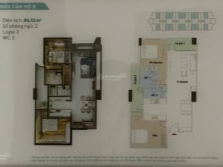 Căn hộ conic mới 100% 84,32m2 có nt 8triệu/th sát akari city bình tân, tphcm