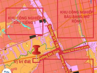 Đất mặt tiền đường dh615 cây trường ii, bàu bàng giá tốt cho nhà đầu tư 899tr  300m2 100m2 thổ cư