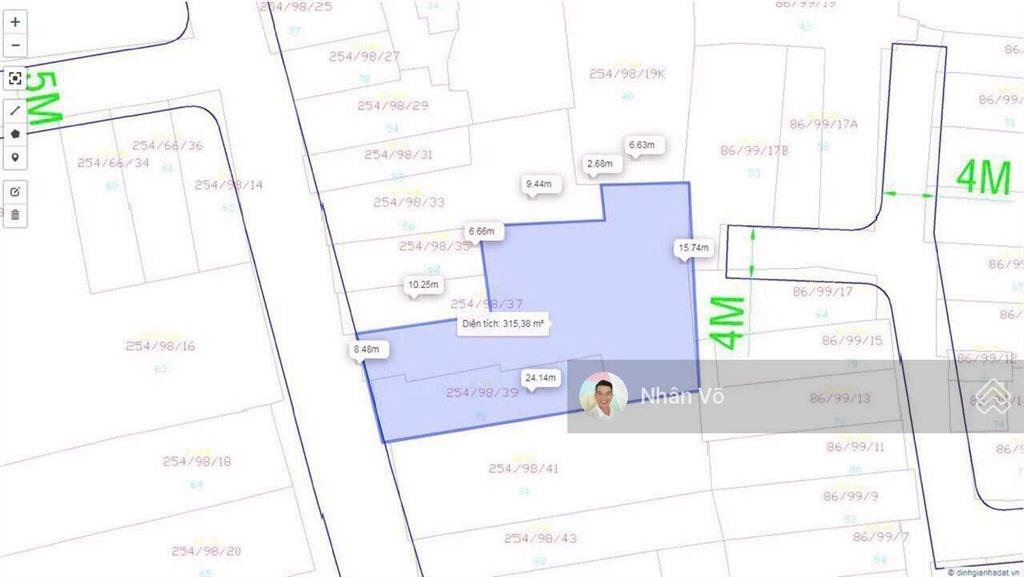 27.5tỷ  bank giải ngân 27.3tỷ. hxh gần nhà thờ hầm  lý thường kiệt. tổng 315m2 đất ở 8.5x24m