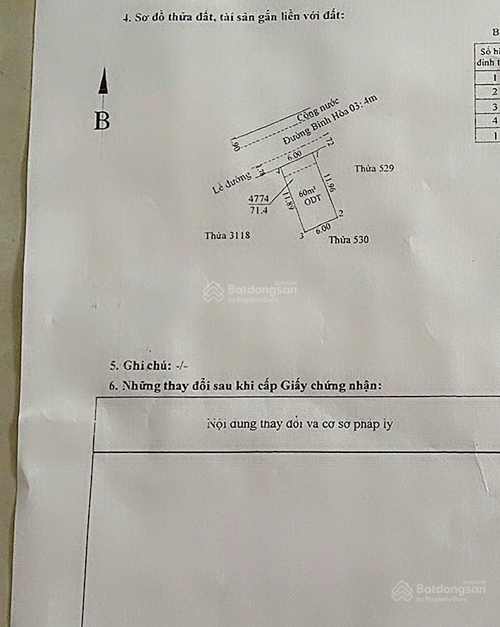Kẹt tiền bán đất mặt tiền bình hòa 03 gần chợ đông ba dt 72m2 ngang 6m