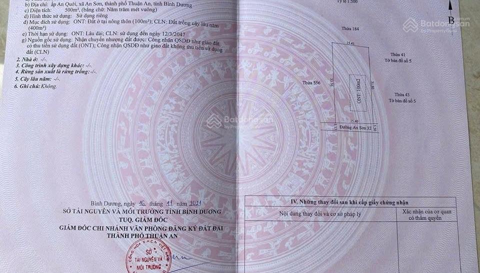 Chính chủ gửi bán lô đất an sơn ngay đường an sơn 01 dt 500m gần vành đai 3