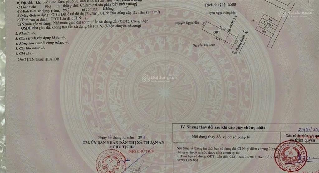 Kẹt tiền bán đất đẹp phường bình hòa ngay đường bùi hữu nghĩa dt 95m gần kcn visip 1