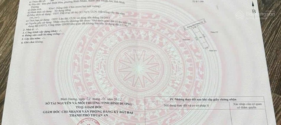 Đất đẹp thuận giao 24 dt 92m gần kcn vsip 1 đường 12m
