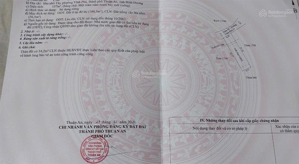 Còn lô đất đẹp đường vĩnh phú 33 dt 157m ngay cầu vĩnh bình