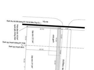 Góc 2 mặt tiền đt 743  1.114m²,ngay vòng xoay an phú