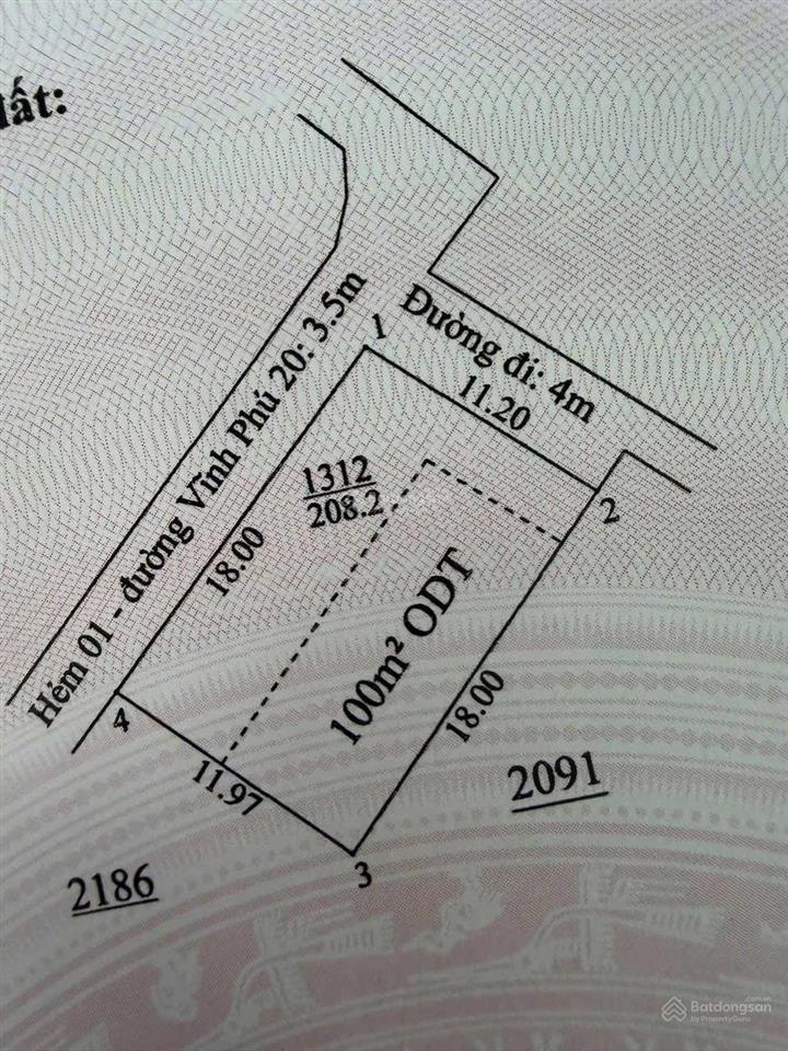 Kho vĩnh phú  sát cầu vĩnh bình 208m2 (11  18)  xe tải ra vào