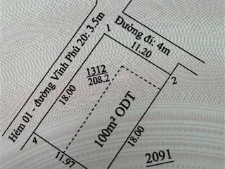 Kho vĩnh phú  sát cầu vĩnh bình | 208m2 (11  18)  xe tải ra vào