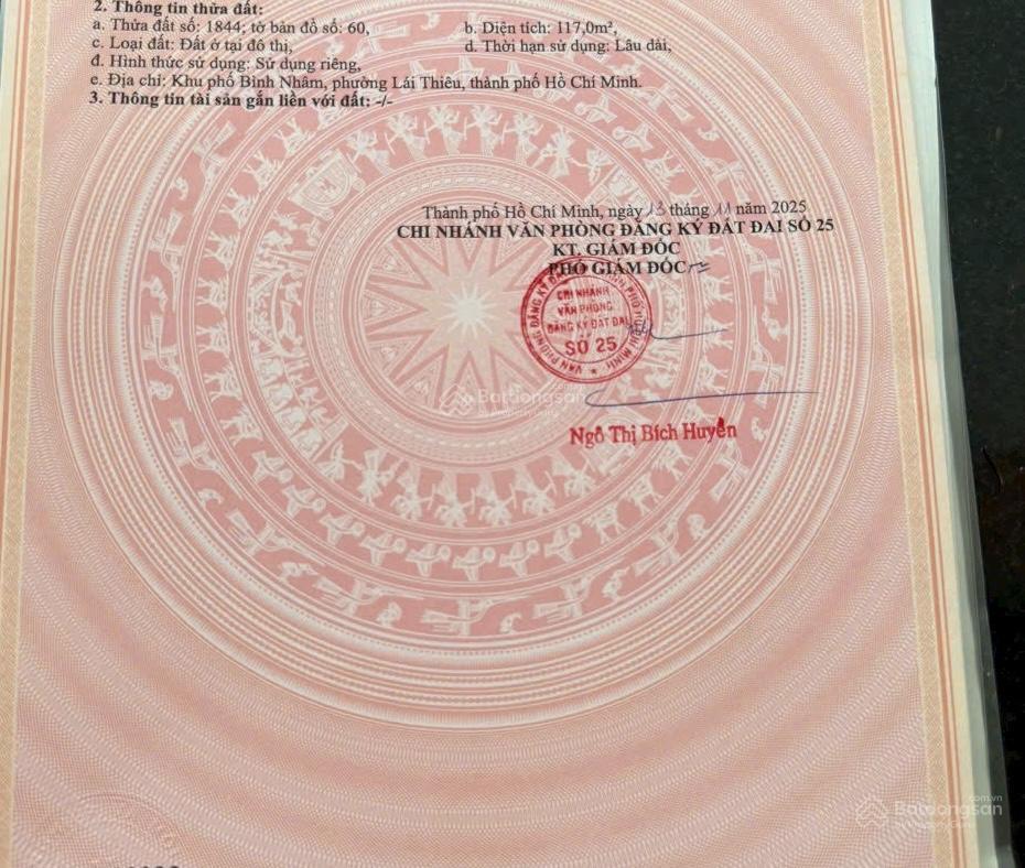 Mình bán đất bình nhâm 38 gần nguyễn chí thanh | 117m2 (8 x15) full ođt