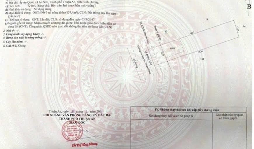 Vị trí hiếm đất mặt tiền an sơn 01  724m² gần cảng