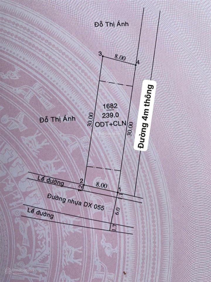 Chính chủ bán đất dx055 phú mỹ , tdm , diện tích  8x30 tc 160m2 giá bán 5tỷ300