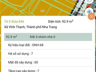 Lô góc đông nam đẹp tại vĩnh thạnh nha trang  0912 881 ***