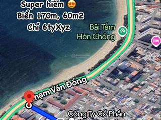 Hàng cực hiếm  đất biển  chỉ hơn 100m (2 phút) là chạm bãi tắm hòn chồng nha trang