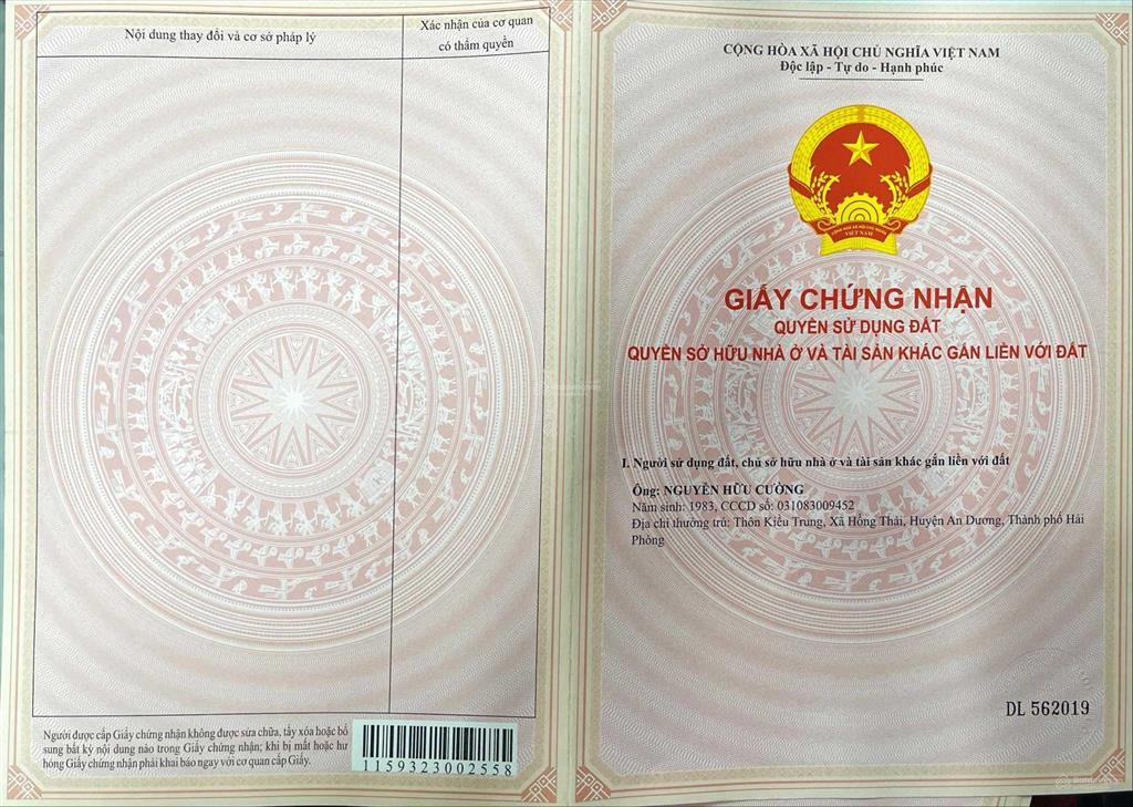 Bán đất, biệt thự kđt anh dũng  sao đỏ  mê linh  trước và sau khách sạn pearl river dương kinh