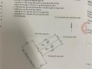 Bán 100 m² đất mặt đường vũ thị ngọc toàn dương kinh hải phòng
