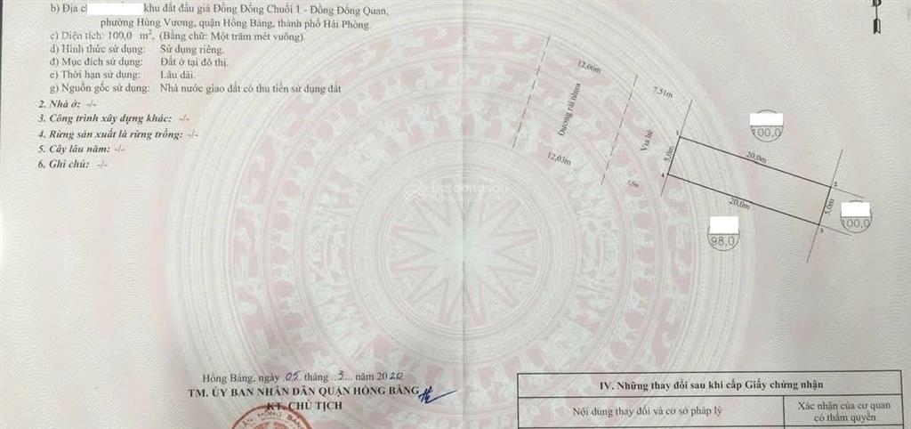 Khu đất tiềm năng đầu tư, đường rộng 41m trong khu phân lô trung tâm phường hồng bàng