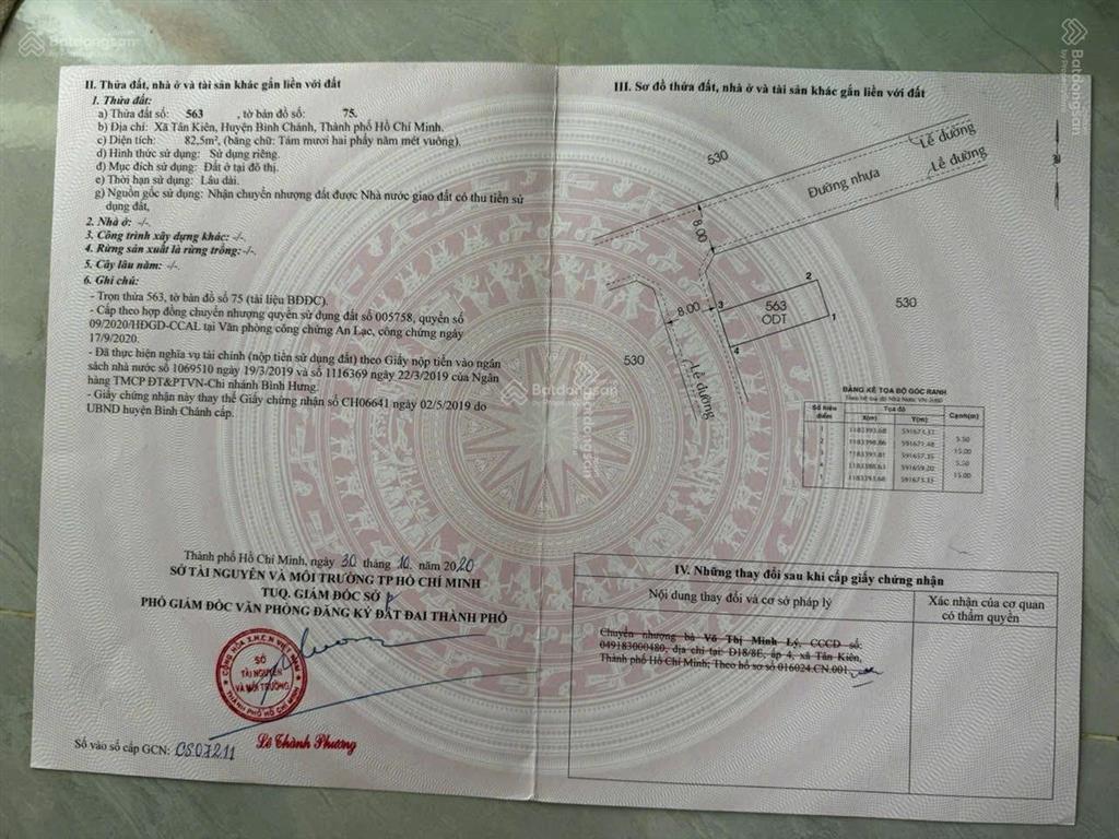 Đất đường dương đình cúc, xã tân kiên, bình chánh chỉ 3.7 tỷ, chính chủ