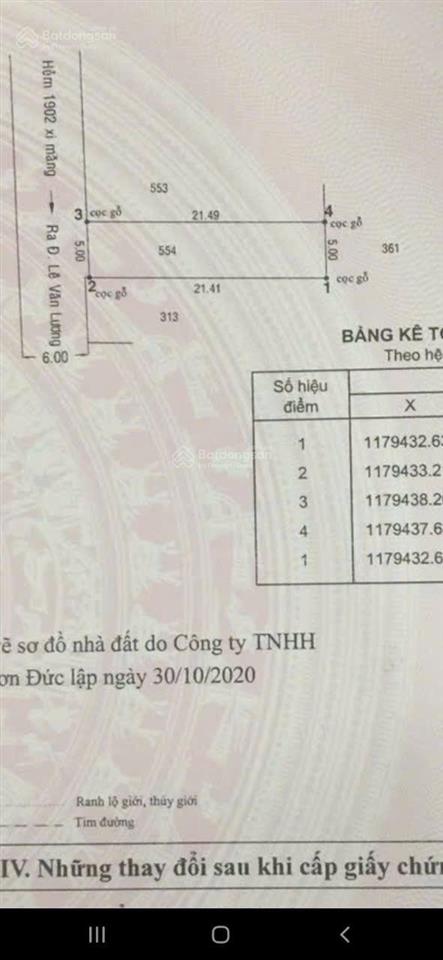 Bán đất 1896 lê văn lương giá rẻ, giá từ 2,9 tỷ, dt 97m2, hẻm xe hơi 6m, gần trường quốc tế mỹ, shr