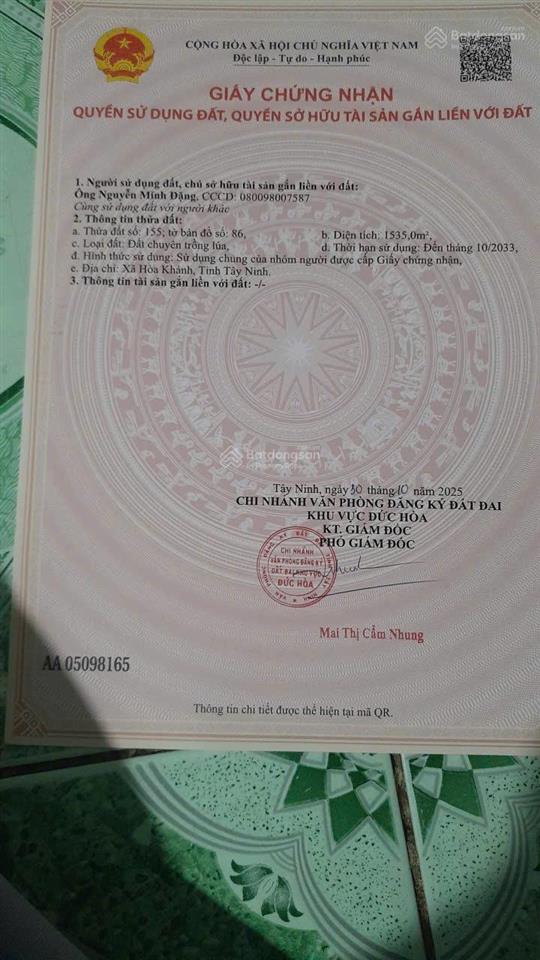 Bán gấp lô đất vị trí đẹp gần vòng xoay hậu nghĩa, 823d, ql n2