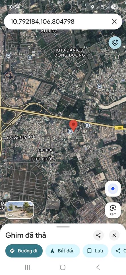 Đất mặt tiền đường nguyễn duy trinh, phú hữu, 130m2 giá 10 tỷ