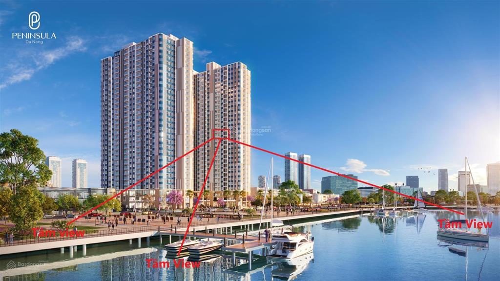 Cực hiếm  bán căn hộ 2pn 63m2 peninsula tầng 14, view sông hàn, tt đà nẵng  sổ đỏ lâu dài