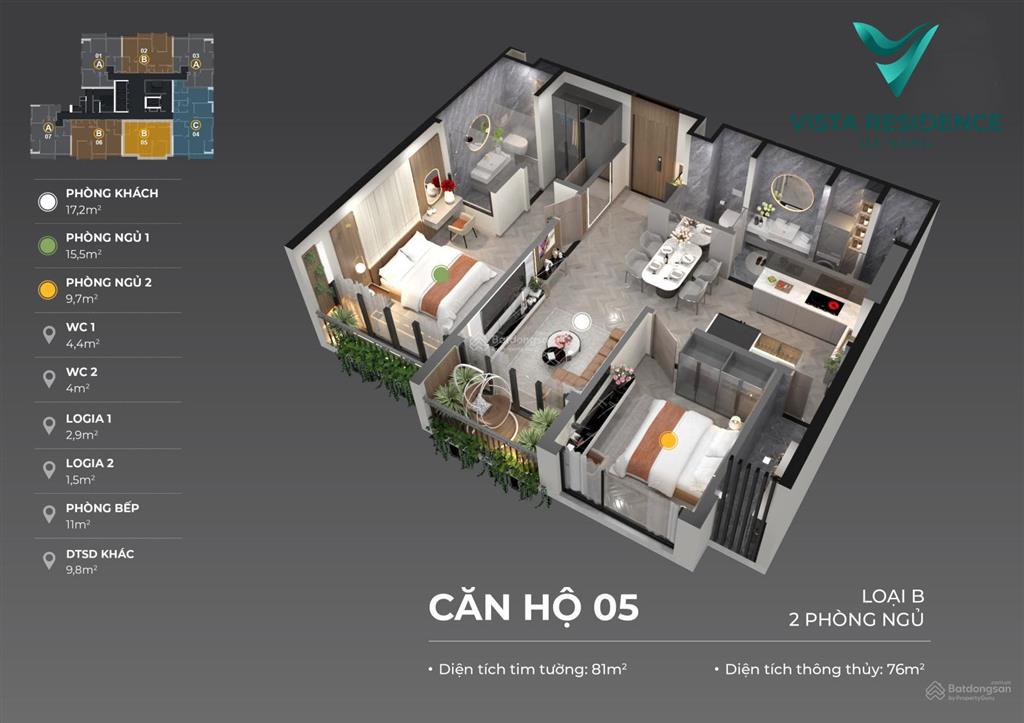 Siêu phẩm  cần bán căn hộ cao cấp 2 phòng ngủ 76m2 vista residence, hải châu, tt đà nẵng  giá cđt