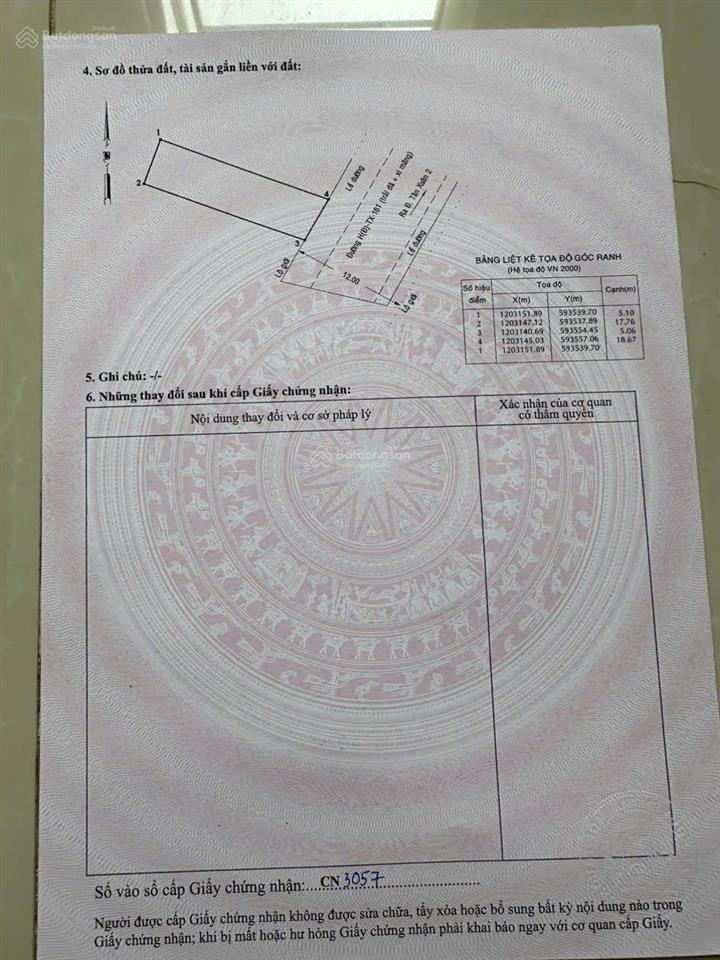 Bán đất tại tân xuân 3, xã tân xuân, hóc môn, 5,2 tỷ, 100m2 hàng hiếm