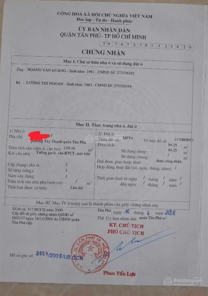 Bán nhà mặt phố tại đường s3,tây thạnh, tân phú, 11,5 tỷ diện tích 94m2( 5,5m x 17,15m) đúc 2,5 tấm