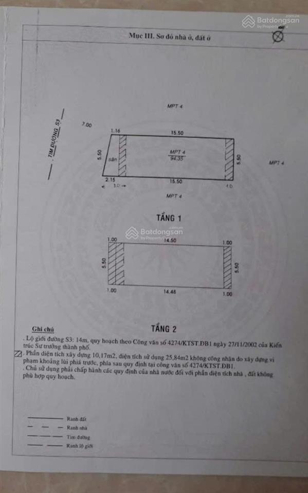 Bán nhà mặt phố tại đường s3,tây thạnh, tân phú, 11,5 tỷ diện tích 94m2( 5,5m x 17,15m) đúc 2,5 tấm