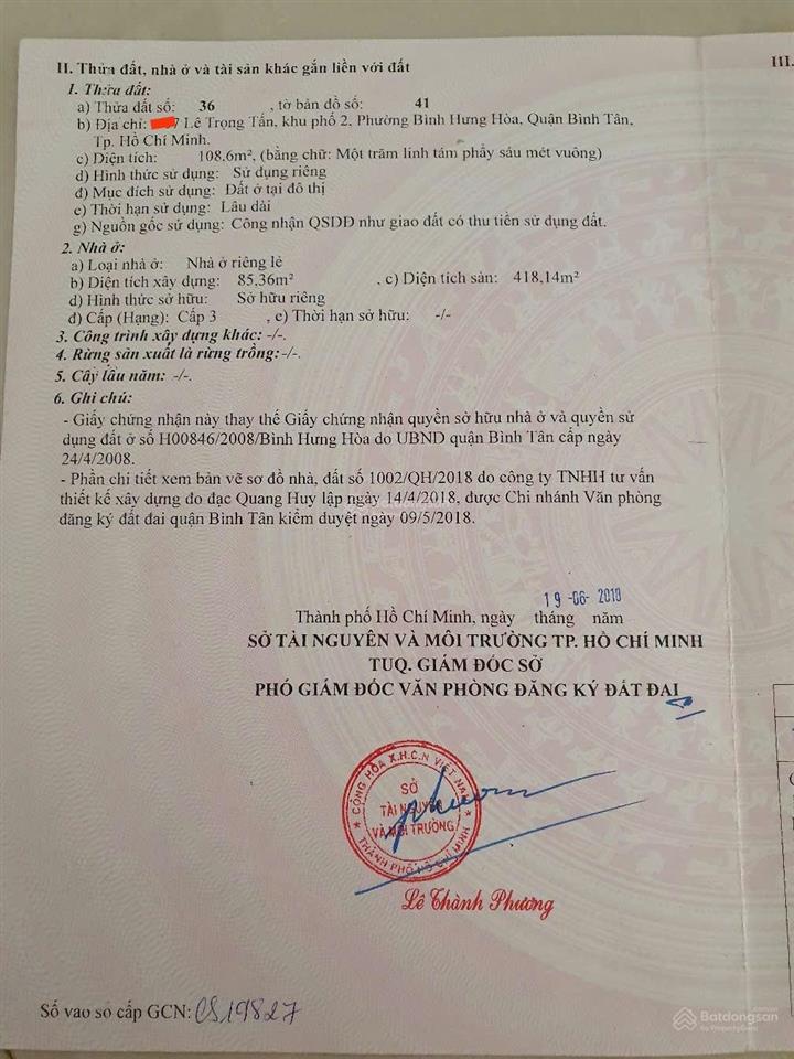 Bán nhà mặt phố tại lê trọng tấn, bình hưng hòa, bình tân, hcm, giá siêu hời chỉ với 14,5 tỷ, 108m2