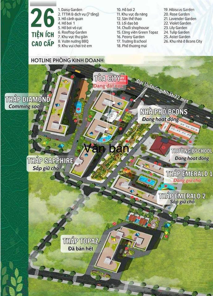 Bán gấp bcons city tháp green topaz căn 2pn 2wc giá 2,33 tỷ 102%, có sẵn hđ thuê 10 triệu/tháng